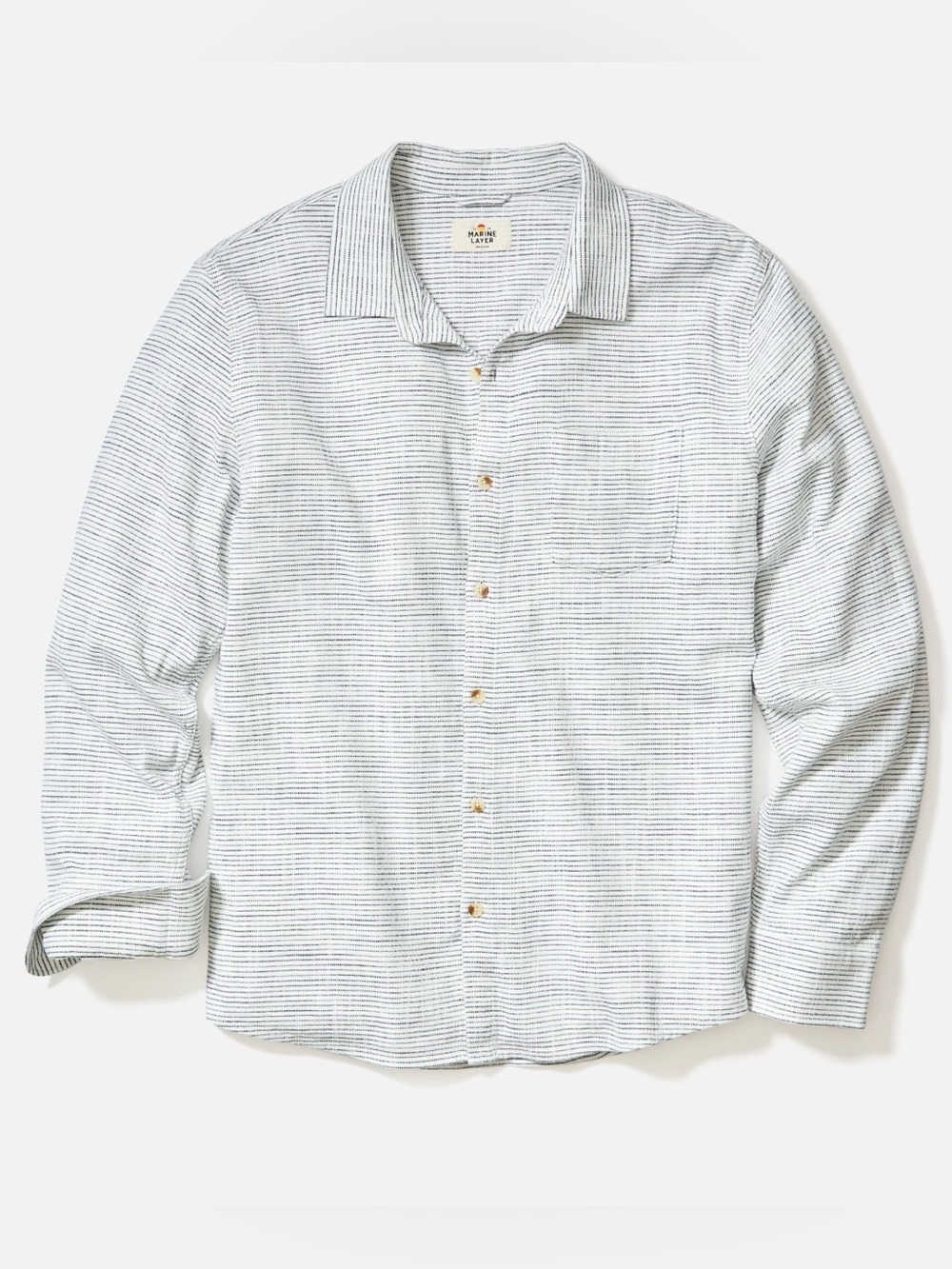 Marine Layer 100% cotton Selvage long sleeve Shirt Men’s small - Picture 2 of 11